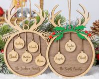 Personalized Family Christmas Ornaments Custom Ornament 2021 - Etsy