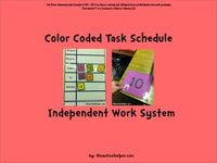 Color Coded Task Schedule for Children with Autism (Free) by theautismhelper.com