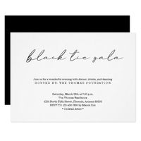 Minimalist Black Tie Gala Invitation