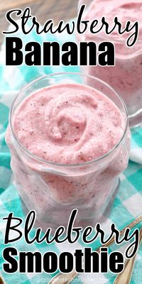 Strawberry Blueberry Banana Smoothie