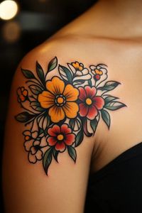 Chest Flower Tattoos for Women Ideas