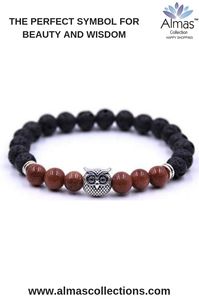 ONLY $12.99   Use Promo Code ALMAS10 to get a 10% OFF NOW! Free trackable shipping    These are great trendy bracelets that come in different stone variations. Lava Stone, Resign Amber, Onyx, Tiger Eye Stone, Emperor Stone, Turquoise Stone, Amethyst Stone, Lapis Lazuli, Agate Stone and White Turquoise. 100% money back guarantee It's trendy Buy 2 for $19.99 Only Promo code BRACELET20 Check it out Owl Stone Bracelet Beads Choco Brown @ almascollections.com #bracelet #women fashion #men fashion