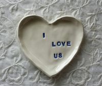 Wedding Trinket Dish I Love Us Heart Shaped by Angelheartdesigns, $18.00