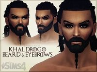 Blahberry Pancake's Khal Drogo: Beard & Eyebrows set