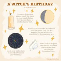 A WITCHES BIRTHDAY // A few ways to celebrate your birthday as a witch | Witch spirituality, Witch spell book, Wiccan magic