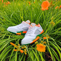 Don't let yesterday's storm keep you from enjoying today's drop, the Air Jordan 5 Retro Low "Miami Hurricane" washes into Puffer Reds! 
Sport the bold and vibrant addition to @jumpman23 's lineup for Summer 2024. The color scheme, featuring Football Grey, Brilliant Orange, and Pine Green, directly nods to the Miami Hurricanes' iconic colors, capturing the spirit of "The U" in every detail! There are WATER DROPLETS on the upper of the shoe, adding layers to the design. 