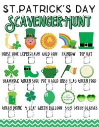 St. Patrick's Day Scavenger Hunt for Kids St Patricks - Etsy