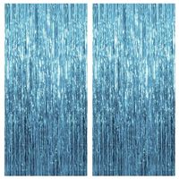 Material: The metallic tinsel backdrop is made of tinsel with shiny surface, durable material can be reused. Good for adding sparkle as decorations for parties. Color: Silver.