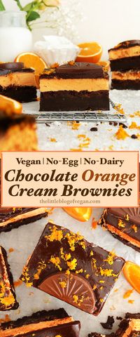 Vegan Orange Cream Brownies