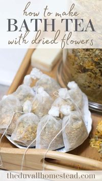 How To Make Homemade Bath Tea Bags - The Duvall Homestead