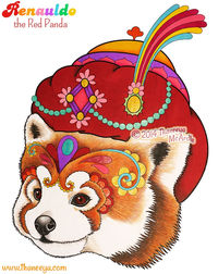 Red Panda Coloring Page from Thaneeya McArdle's Dapper Animals Coloring Book