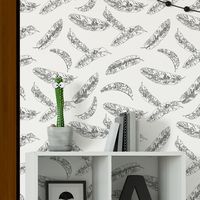 Gender neutral black and white wallpaper. Tropical banana leaves Peel and stick Wallpaper Roll. Removable wall paper. Playroom wall paper.