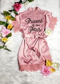 Princess of the Petals Flower Girl Robe Bridesmaid Robes - Etsy