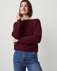 Perfect any day of the week, this ribbed cashmere sweater is designed in a relaxed dolman silhouette. Boatneck. Long dolman sleeves.,Hit:20" long,Imported:Imported,Fit:Softly fitted,Fabrication:100% Cashmere,Garment Care:Dry Clean Only Cashmere Dolman Sweater by Ann Taylor Size regular - XS Rich Cranberry Women's 100%, Cashmere, Boatneck, Long, Sleeve, Pullover, Sweaters, 100%, Cashmere, Dry, Clean, Only Best Fall Sweaters