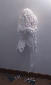 ove, love, love!! Wall ghost (made out of shredded trash bags)