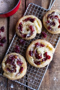 (Idiot Proof) 5-Ingredient Cranberry + Brie Cinnamon Sugar Puff Pastry Swirls | halfbakedharvest.com @hbharvest