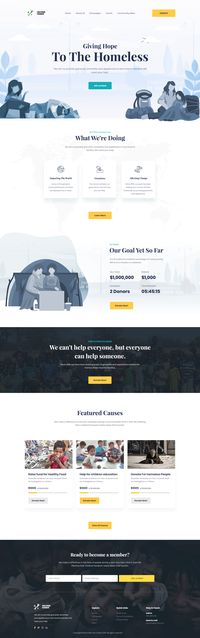 Non profit fundraising landing page