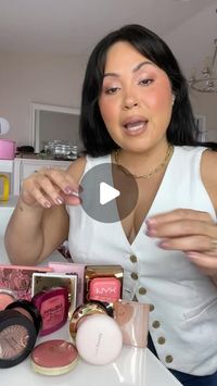 Unfiltered Makeup Reviews | Style Hacks on Instagram: "Reviewing the most popular powder blushes. I wear test makeup to help you decide what to buy and what you can skip. 
@nyxcosmetics buttermelt blush shade U Know Butta
@rarebeauty Soft Pinch Powder blush in shade Joy
@bareminerals Gen Nude Blonzer shade Kiss of Mauve 
@wetnwildbeauty Color Icon blush in shade Naked Brown 
@onesize Cheek Clapper in shade Gworly Pop

#makeupreview #honestreview #blusher #blush"