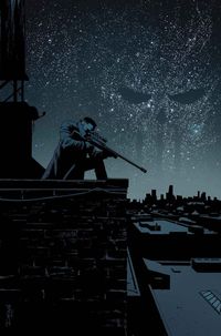 The Punisher #14 by Declan Shalvey “ THE PUNISHER #14 BECKY CLOONAN (W) • MATT HORAK (A) Cover by DECLAN SHALVEY X-MEN TRADING CARD VARIANT COVER BY JIM LEE LIGHTS OUT! A blackout hits New York...