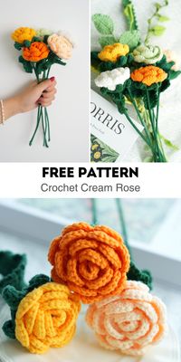 Create charming Cream Rose accents using our easy crochet pattern. This free PDF guide includes step-by-step instructions and tips for success.