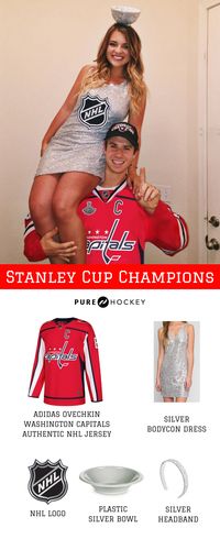 Washington Capitals Stanley Cup Champions Hockey Halloween Costume for Couples! #Hockey #halloween #couples #halloweencostume #hockeyhalloween #nhl #stanleycup #coupleshalloween #washingtoncapitals #capitals