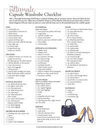 This free printable ultimate capsule wardrobe checklist is exactly what I need to put together a classic and stylish closet full of clothing I love to wear!