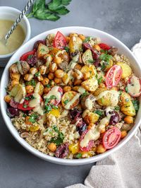 Roasted Potato & Chickpea Quinoa Bowl - Munchmeals by Janet