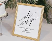 Wedding Hashtag Sign, Oh Snap Wedding Sign, Instagram Sign, Share the Love, Wedding Printable, Printable Sign, Instant Download #BPB310_30 from Bliss Paper Boutique — $6.50