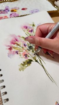 loose florals in watercolour 💐 #watercolor #acuarela #aquarelle #水彩 #акварель #acquerello #pigmentsandmood #originalart . . © 𝚌𝚘𝚙𝚢𝚛𝚒𝚐𝚑𝚝 Vinessa Redford @pigmentsandmood 2024.