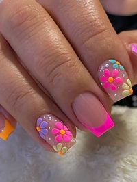 Multicolor  Collar   Plants Color Nails Embellished   Beauty Tools