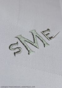 make Monogrammed Embroidered Napkins using a ipod/ipad