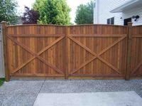 double swing cedar gate