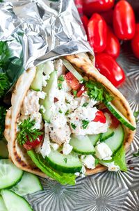 Easy Chicken Gyros with Greek Feta Sauce