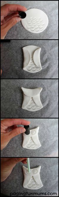 Clay Owl Ornaments - so easy to make from a simple circle of Clay!