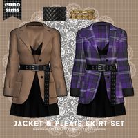 Jacket & Pleats Skirt | euno sims sur Patreon