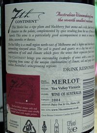 Wine back labels - tear off strip with brand name to remember it by!