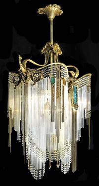 Chandelier by Hector Guimard (French, 1867-1942) #ArtNouveau