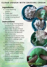 HOW TO MAKE CLOUD DOUGH WITH SHAVING CREAM