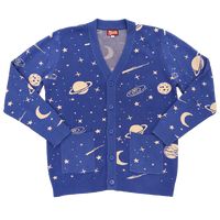 This item is slim-fit. Please use our sizing guide and order one size larger if you are unsure. Experience the magic of the cosmos with our latest creation - the Cosmic Cardigan. Crafted to perfection, this cardigan is designed to take you on a journey through the night sky. With a stunning cosmic pattern set against a vibrant blue background, our Cosmic Cardigan is the epitome of elegance and mystique. Long sleeve 100% cotton cardigan Slim-fit sizing Custom cosmic sky patterning Custom "Sleepy