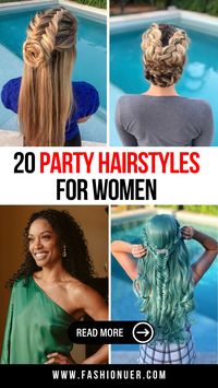 Get ready to steal the spotlight with these party hairstyles for women. From chic updos to loose waves, these styles will elevate your look and keep you feeling confident all night. Whether you're going for a bold or subtle look, these hairstyles are perfect for any party occasion. Transform your hair into a stunning statement piece with these trendy and stylish options. These versatile hairdos suit any outfit and will leave everyone in awe. Try these fabulous party hairstyles to make a lasting impression.