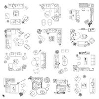 Cad Living Room Setups Top View – Toffu Co