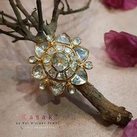 Kasak Moissanite Polki Ring