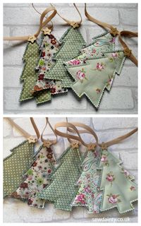 DIY Fabric Christmas Tree Banner Free Sewing Patterns + Video | Fabric Art DIY