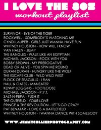 80's workout playlist--I MUST make this list! I've never stop working out!