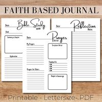 Prayer Journal Bible Study Printable Faith Based Journaling - Etsy