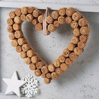 heart cork wreath by the contemporary home | notonthehighstreet.com - for the kitchen? Looks easy to make my own!