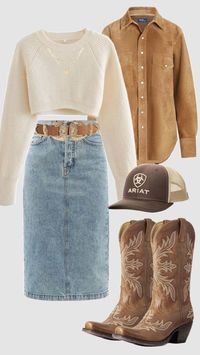 #western #fashion #outfitideas #cowboyboots #brown #skirt #modestoutfit #modest #ootd #christiangirl #outfitinspo #casual #westernfit #cute