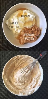 Easy, Healthy, 3 Ingredient Peanut Butter Fruit Dip Recipe made with greek yogurt, peanut butter and honey. The easiest party dip you will ever make! It's also the perfect after school snack for the kids. Easy No-Bake Peanut Butter Dessert and protein snack.