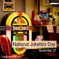 Happy National Jukebox Day, November 27, from FundraiserAlley.com! Today is a great day to have a Sock Hop or 50s Rock 'n Roll dance.