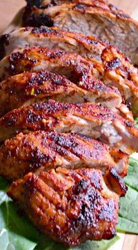 Grilled Brown Sugar Chili Pork Tenderloin ~ This sweet and savory rub for the pork tenderloin is out of this world delicious